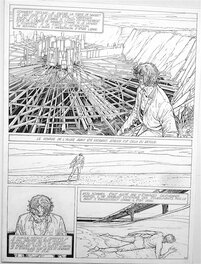 François Schuiten - LES MURAILLES DE SAMARIS - Planche originale