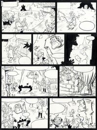 Gerard Leever - 2010 - De vloek van Bangebroek(Frankenstein, Graaf Dracula) (Page - Dutch KV) - Planche originale