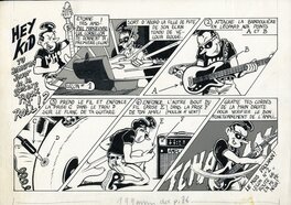 Luc Cornillon - Métal Hurlant Guitare Rock’n Roll - Planche originale