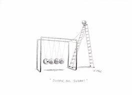 Will McPhail - Susan (Newton's cradle) - Illustration originale