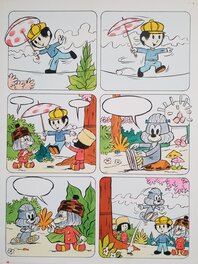 Studio ORTF - Planche originale couleur direct Le journal des Poucetofs - Comic Strip