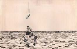 Antonio Mingote - Castaway - Original Illustration