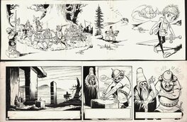 Piet Wijn - The Sword in the Stone - strip 1 + 2 - Planche originale