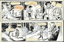 Piet Wijn - The Sword in the Stone - strip 13 + 15 - Planche originale