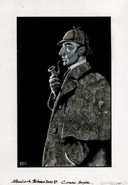 Illustration originale - Nicollet Sir Arthur Conan Doyle Sherlock Holmes L'intégrale Tome 14