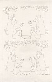 Ed Arno - Adam and Eve - Illustration originale