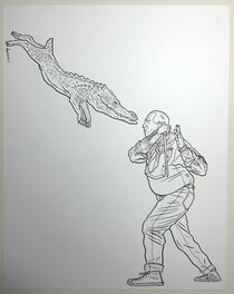 Geof Darrow - Shaolin Cowboy vs. Mutant Crocodile - Comic Strip