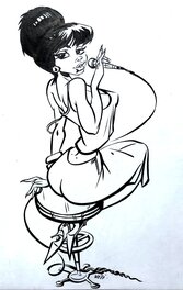 Willem Vleeschouwer - Lady Jazz - Original Illustration