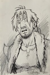 Mohamed Aouamri - La Quête de l’Oiseau du Temps - Bragon jeune - Original Illustration