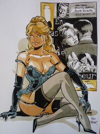 Félix Meynet - Pin Up - Illustration originale