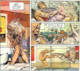 La Planche de Moebius en Anglais ...., et ma Comparaison au Monstre de La Couverture Refusé....avec ce Parasite incroyable !!