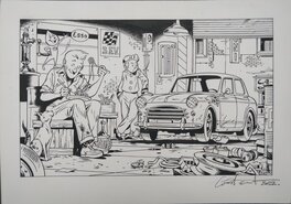 Michel Constant - Hommage à Spirou - Mauro Caldi - Original Illustration