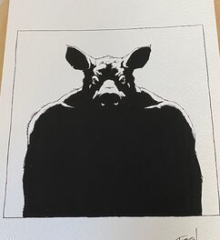 Fabien Bedouel - L'homme cochon - Original Illustration