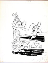 Harvey Eisemberg - Harvey Eisemberg, couverture pour Tom & Jerry 1951 - Original Cover