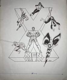 Jean-Yves Mitton - Couverture arriere des albums X-MEN - Original Cover