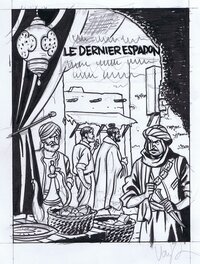 Peter Van Dongen - Van Dongen - Blake et Mortimer - Projet de couverture - Le dernier Espadon - Planche originale