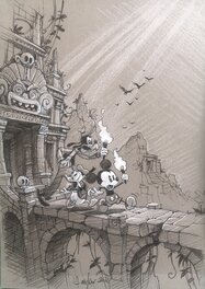 Alexis Nesme - Crayonné MICKEY TERRORISLAND - Original Illustration