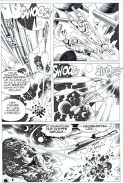 Planche originale - Mitton, Mikros#4, Rush sur la Ruche, planche n°10, Mustang#57, 1980.