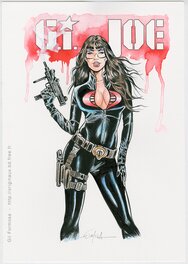 Gil Formosa - The BARONESS Pin Up et Uzi - Original Illustration