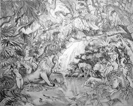 Régis Moulun - Crayonné 2 Jungle Fever - Original art