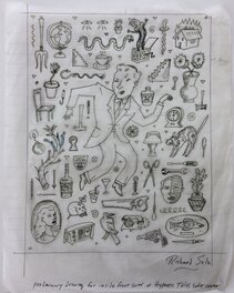 Richard Sala - Richard Sala - Hypnotic tales - Preliminary drawing for inside front cover - Original art