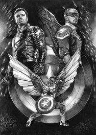 Claudio Aboy - "New World Order" -Falcon & the Winter Soldier -Marvel/Disney - Œuvre originale