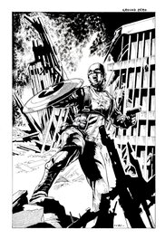 Luciano Bernasconi - "Ground Zero" Captain America - Marvel - Planche originale