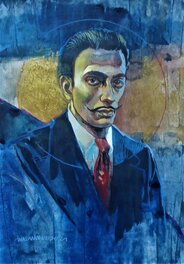 Timo Wuerz - Portrait of young Savador Dalí - Original Illustration