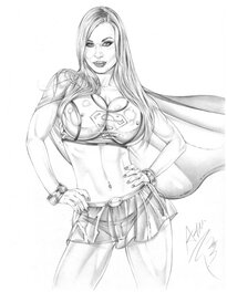 Armando Huerta - "Supergirl" - Jenny Poussin - Illustration originale