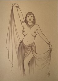 Laurent Paturaud - Mata Hari danseuse - Original Illustration