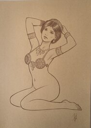 Laurent Paturaud - Mata Hari danseuse - Original Illustration