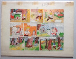 La planche originale 15 avec son Calque de Couleur apposé juste au dessus de la planche originale ... La planche originale 15 avec son Calque de Couleur apposé juste au dessus de la planche originale ...