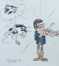 Dubois - Gag illustration - Le joueur de violon