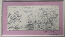 Albert Uderzo - Crayonné original pour un projet publicitaire. - Original art