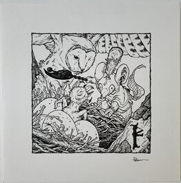 David Petersen - Petersen David - Mouse Guard - Rudyard the 6th Black Axe - Original Illustration