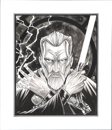 Alain Janolle - STAR WARS - Comte Dooku / Dark Tyranus - Illustration originale