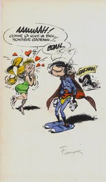 André Franquin - Gaf-man - Mise en couleur - Original art