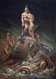 Régis Moulun - Persée, Andromède et Kraken - Illustration originale