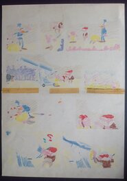Le Verso de La Planche originale de BoBo avec ses couleurs au dos , etc... Le Verso de La Planche originale de BoBo avec ses couleurs au dos , etc...