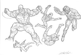 Steve Kurth - Avengers destiny arrives page 61 - Original Illustration