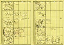 Hiroshi Fukutomi - Academie des ninjas - Sasuga no Sarutobi - Amazing Sarutobi - Storyboard pgs 7&8 - Œuvre originale