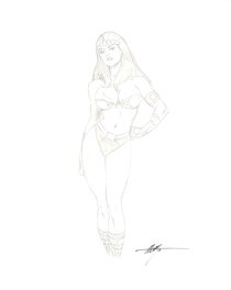 M. C. Wyman - Big Barda - Original Illustration