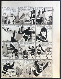 Fantax 5 rare planche originale p.5 - 1946