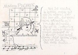 Jijé - Mme Pichon - Planche originale