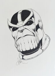 Jim Starlin - Commission de Thanos par Jim Starlin - Original Illustration