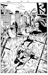 Scott Hanna - Nova #19 Vol.4 - 2ème apparition du centurion Malik Tarcel - Planche originale