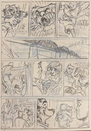 Juanjo Guarnido - Blacksad Tome 5, crayonné de la page 46 - Original art