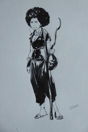 Hugues Labiano - Illustration jeune femme - Original Illustration