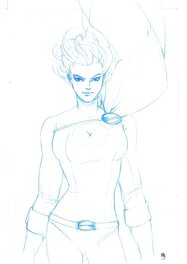 Maxime Garbarini - Power Girl - Original Illustration