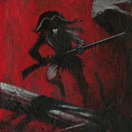 Cromwell - “Courrir, mourrir, vif et silencieux” Natanaelle Running; “Dernier des Mohicans” (Last of the Mohicans) (Ed. Soleil) - Illustration originale